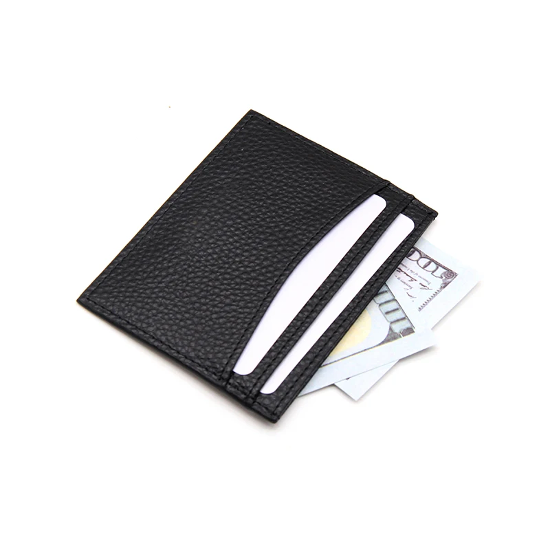 

Small RFID Blocking Minimalist Slim Credit Card Holder Pocket Wallets for Men, Any leather colors