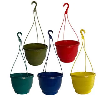 

Wholesale Hot Sell 10 Inch Round PP Durable Flower Plant Pots Plastic Hanging Storage Basket, As picture or customized