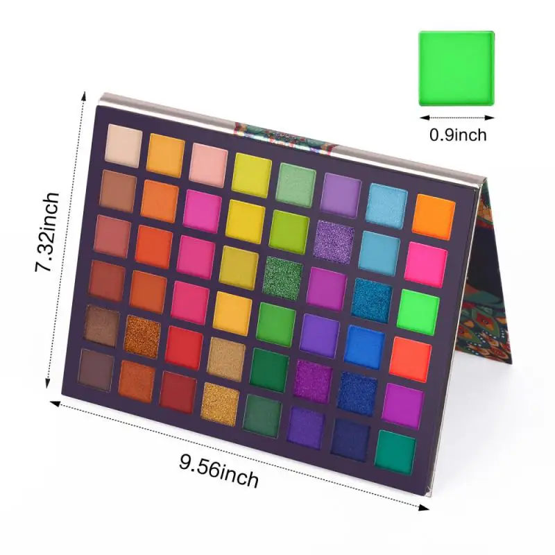 

UCANBE Exotic Eyeshadow Palette 48 Color Pressed Glitter Matte Green Eyeshadow Neon Metallic Makeup Palette Cosmetics