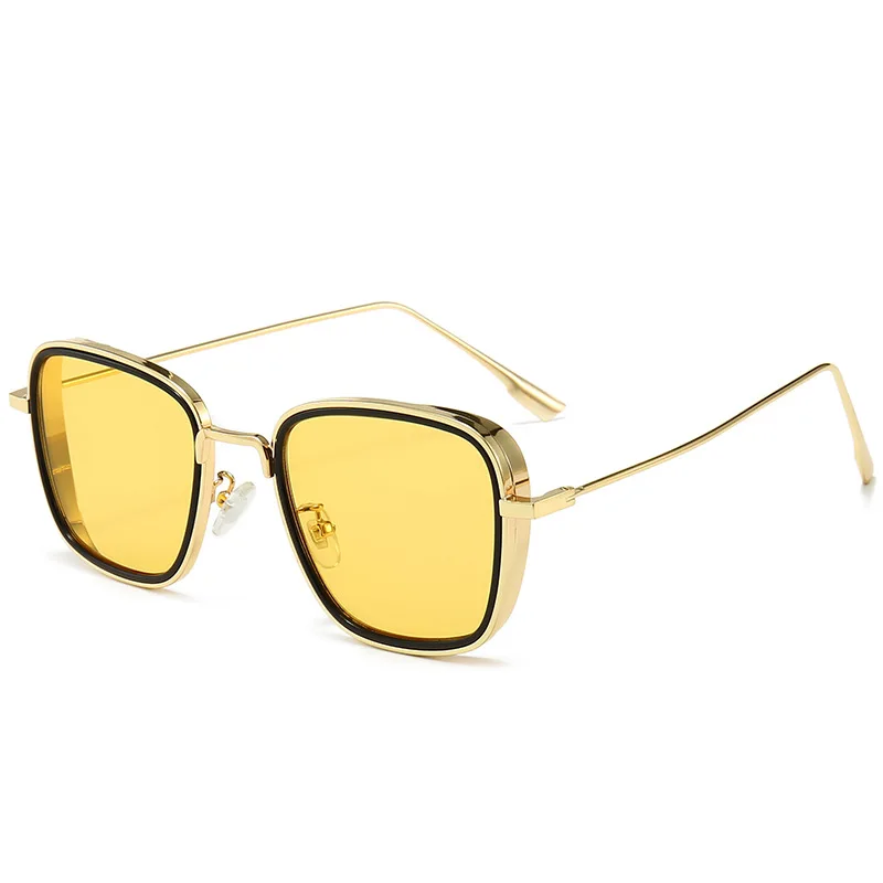 

New fashion designer famous brands sun glasses for men Steam punk vintage retro square frames sunglasses