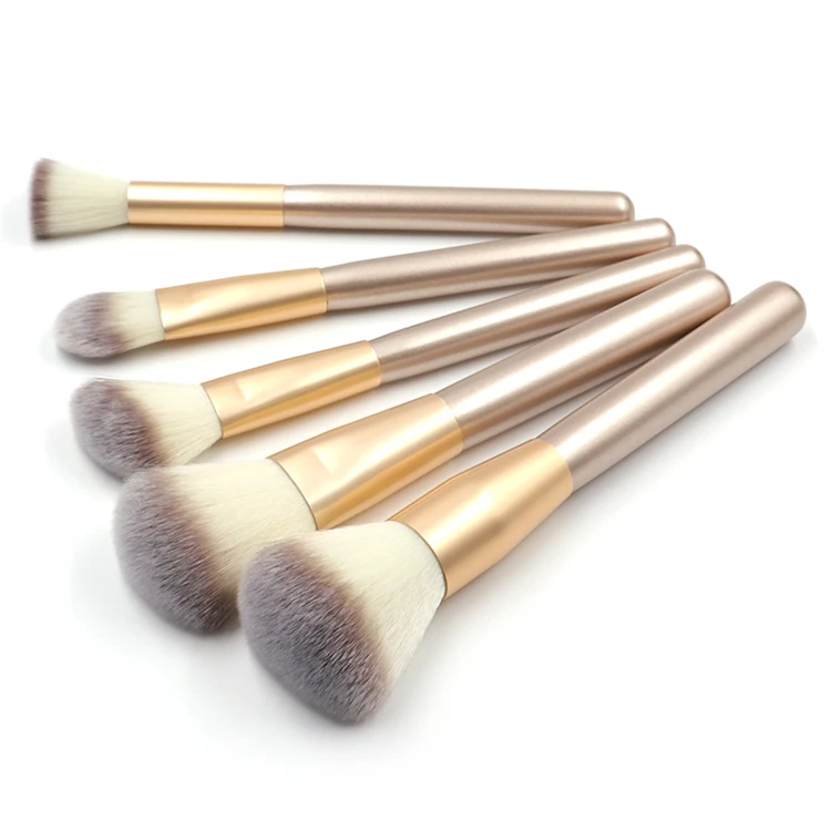 

Direct selling high quality low price custom champagne custom logo 18 pcs makeup brush set hudavioji