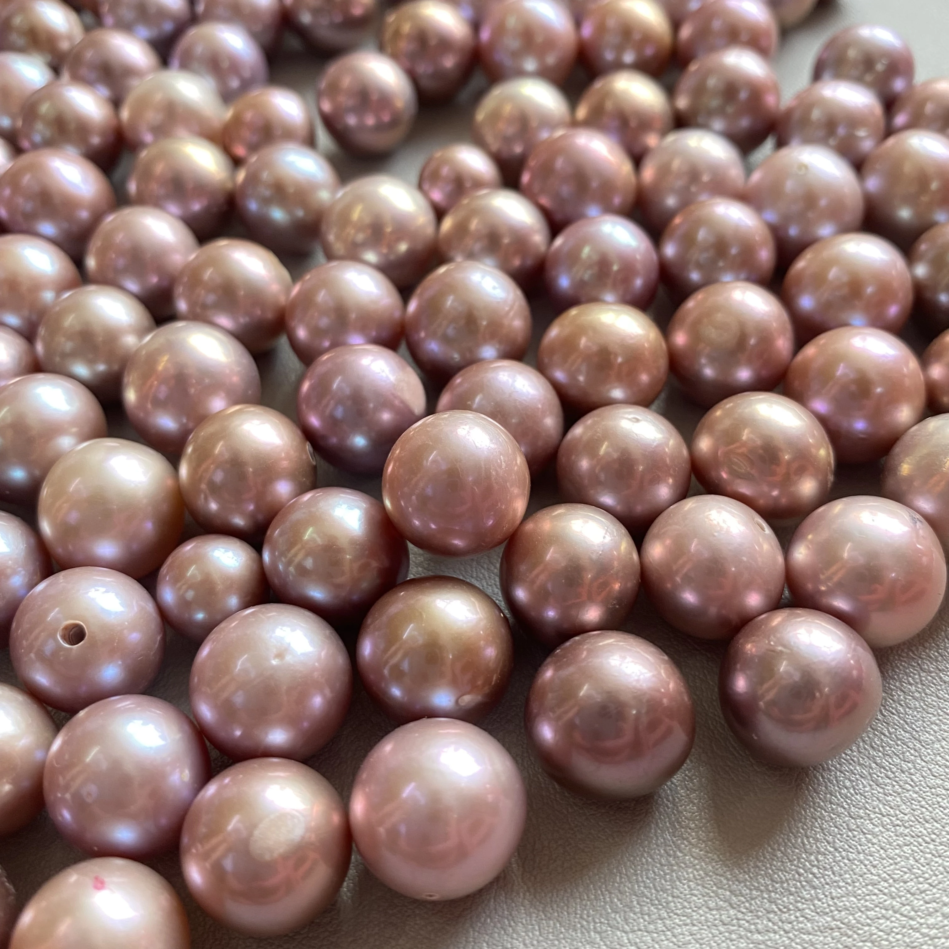 

10/11/12/13/14mm Cultured Freshwater Pearl metallic purple Edison Round Pearls Wholesale Loose Pearl Beads for DIY Fine Jewelry