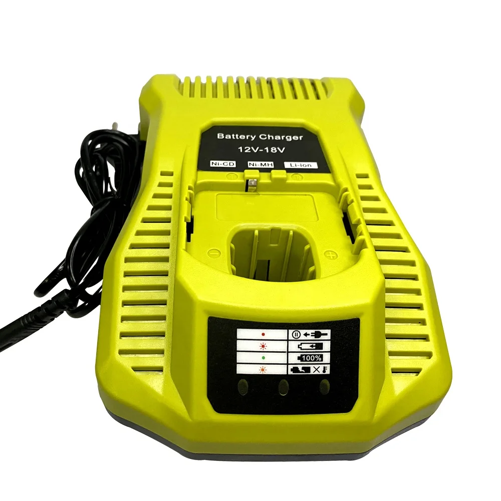 

Charger for RYOBI One+ 18 Volt Lithium Ion and Ni-Cad Battery Compatible with 12V-18V MAX RYOBI P100 P101 P102 P105 P107 P108, Green+black
