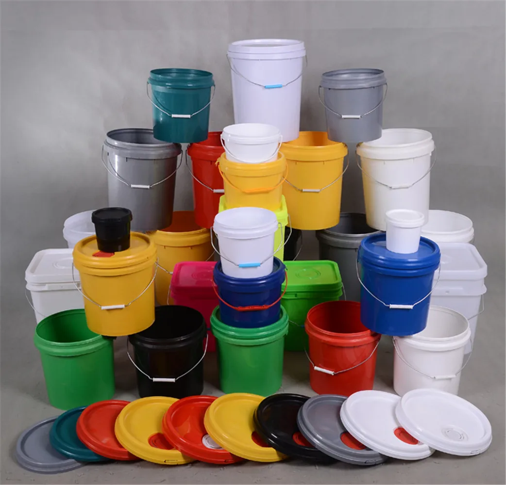 5 Gallon Plastic Paint Bucket With Lids Handle 20 Liter Pail Barrel