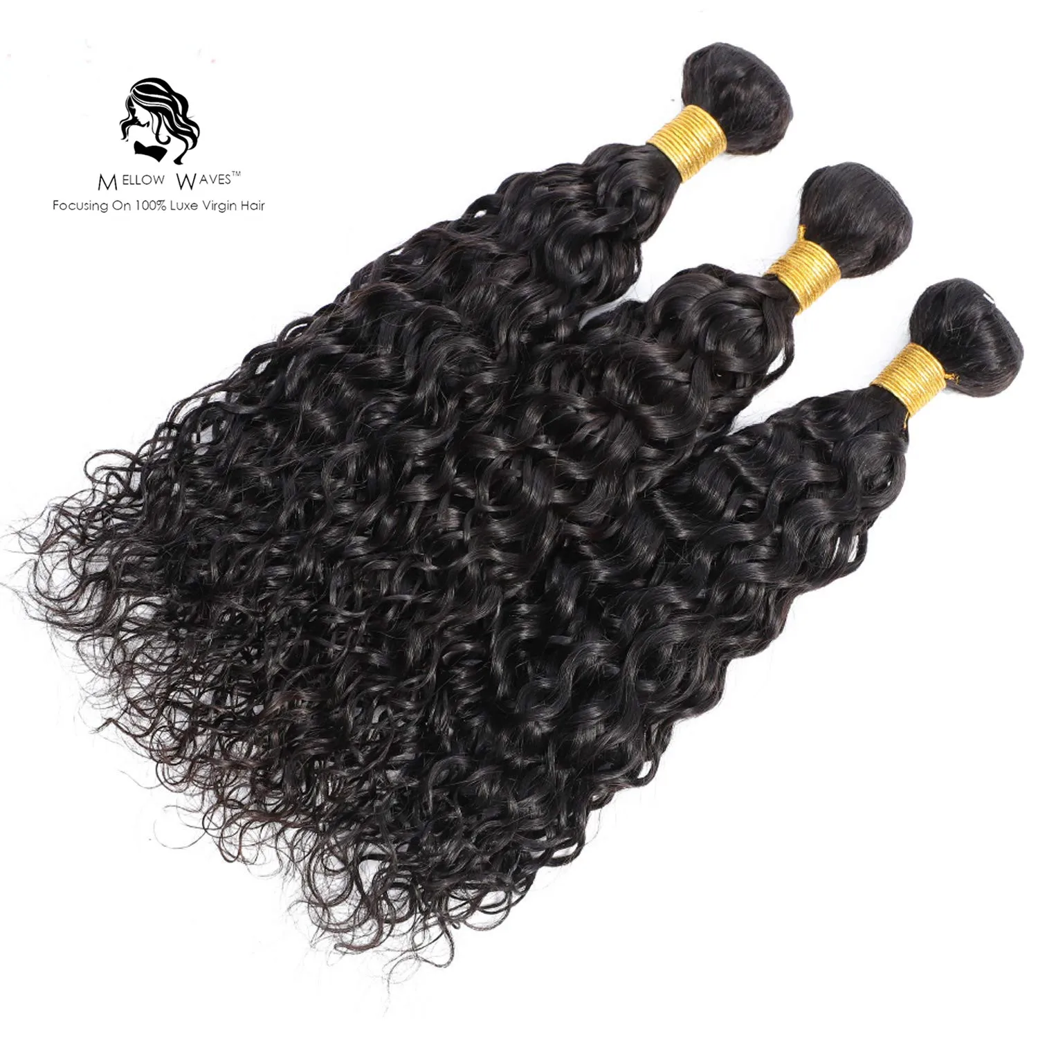 

Mellow Waves 2021 New Desigh Malaysian Hair Water Wave Bundles Human Hair 12A premium quality 40 inch bundle for black women, Natural colors