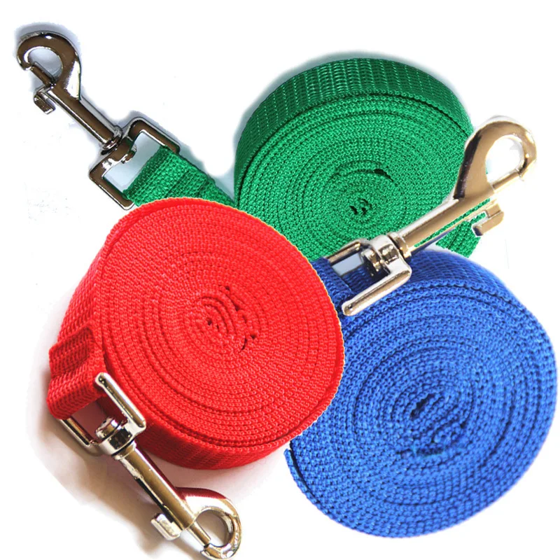 

1.5 1.8 3 6 10 15 20 30 50M Solid Leash For Large Dogs Pet Puppy Walking Training Lead Big Dog Nylon Rope Long Leashes