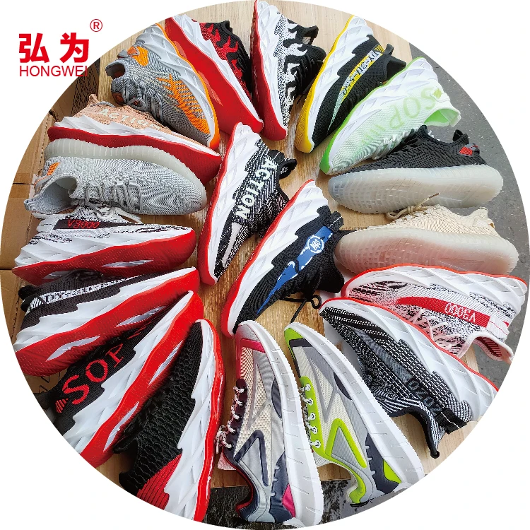 

New design men's flying knit sneakers fashion casual sneakers mixed men's sports shoes used shoes for men