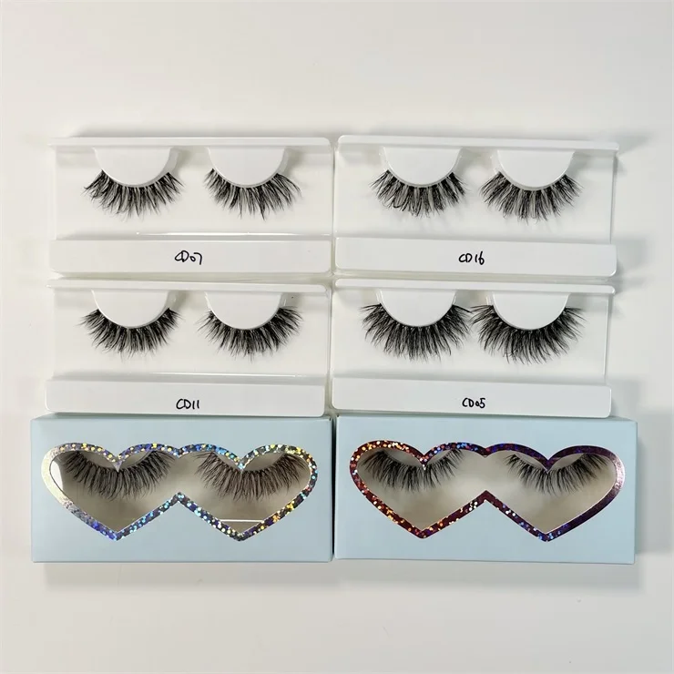 

Qingdao Sunland Clear Band Wholesale 3D PBT Fiber Faux Mink Wispy Private Label Lashes