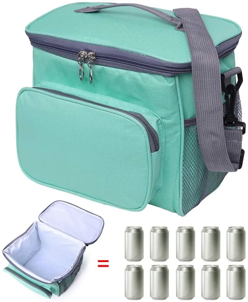 

Custom Deluxe Dual Compartment Insulated Lunch Cooler Bag