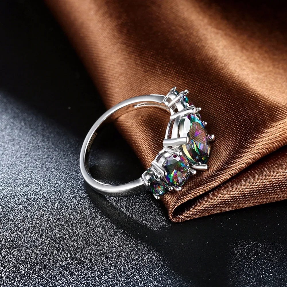 Wholesale Women Fashion Custom Design Plated Cubic Zircon 6 # 7 8 Engagement Ring