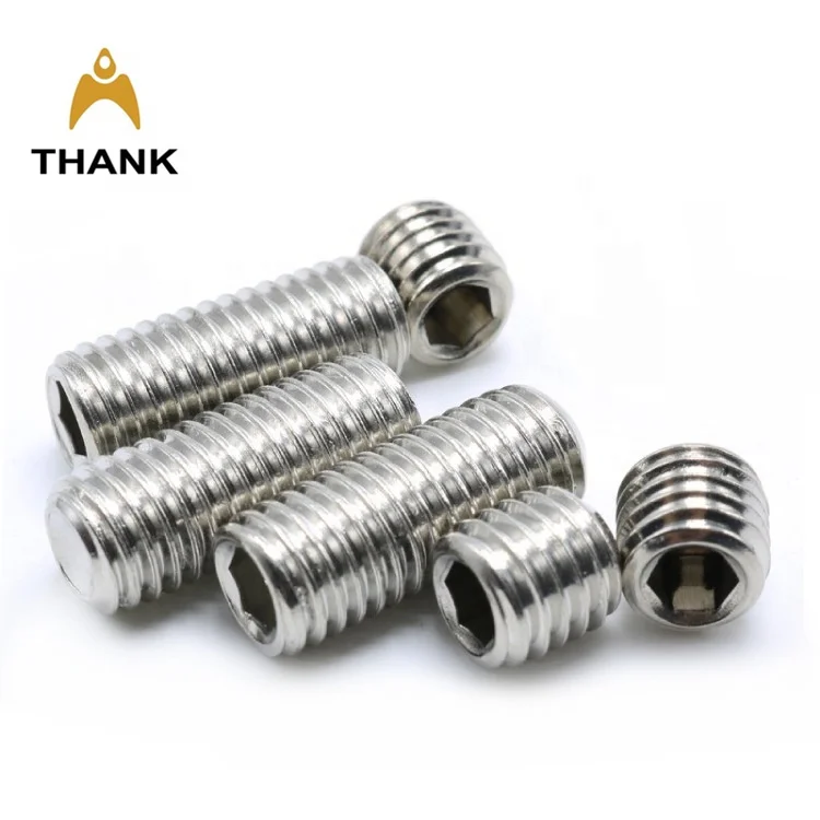 
DIN916 stainless steel 304 Hex socket cup point set screws 