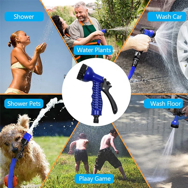 7 Pattern Garden Hose Spray Nozzle Abs Hand Water Hose Nozzle Garden