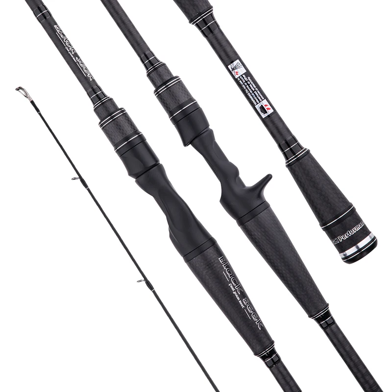 

China wholesale 6'6" UL action 3-8LBS trout fishing carbon casting rod, Black