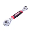 Multifunctional 8 in 1 Socket Wrench Dogbone Ring Wrench With Rubber Handle Universal Rotating Multihead Box Spanner 52 in 1