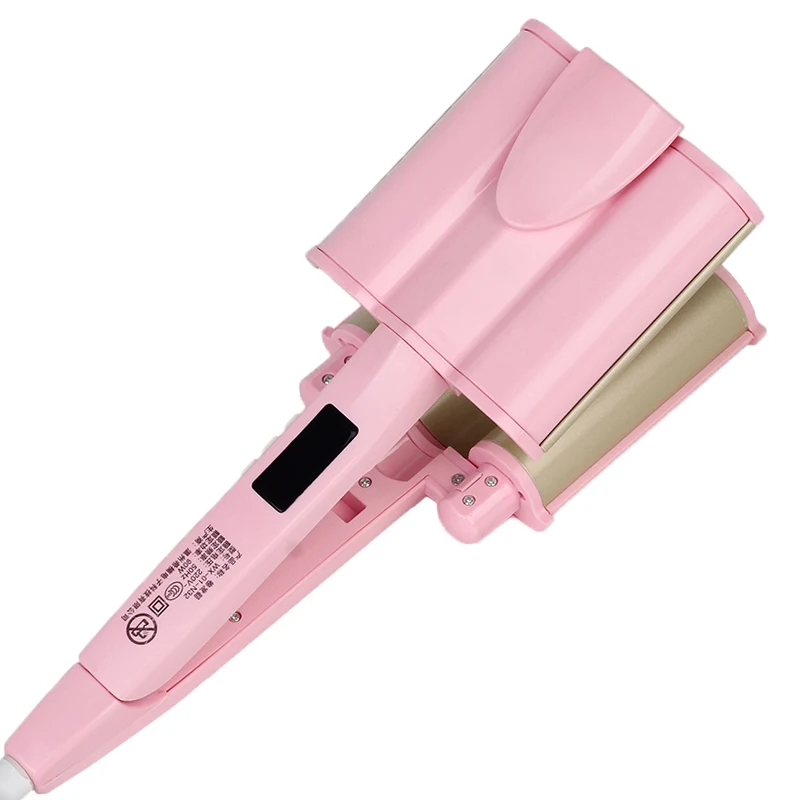 

3 Barrel Hair Curler Waver, Fast Heating Triple Barrel Hair Curling Iron hair curler, Pink