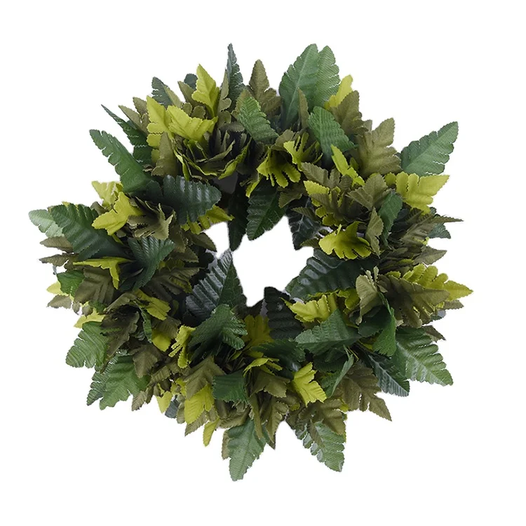 

Factory Supplier HC30001B 4 Colors  Artificial Silk Fern Headband Hawaii Dance Party Persian Leaf Haku Women Accessories, Green