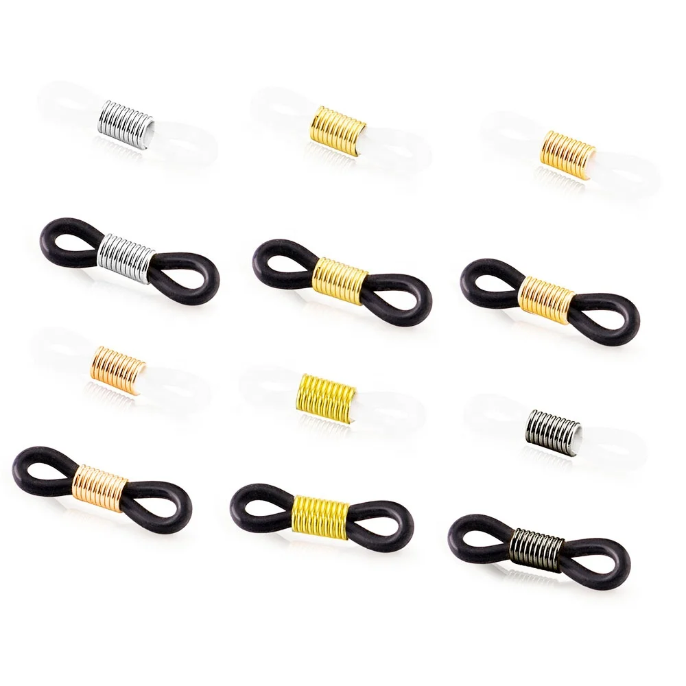 

DIY glasses accessories, glasses chain anti-slip environmental protection silicone buckle, glasses chain alloy buckle, Gun color, champagne color, gold color, silver color, etc