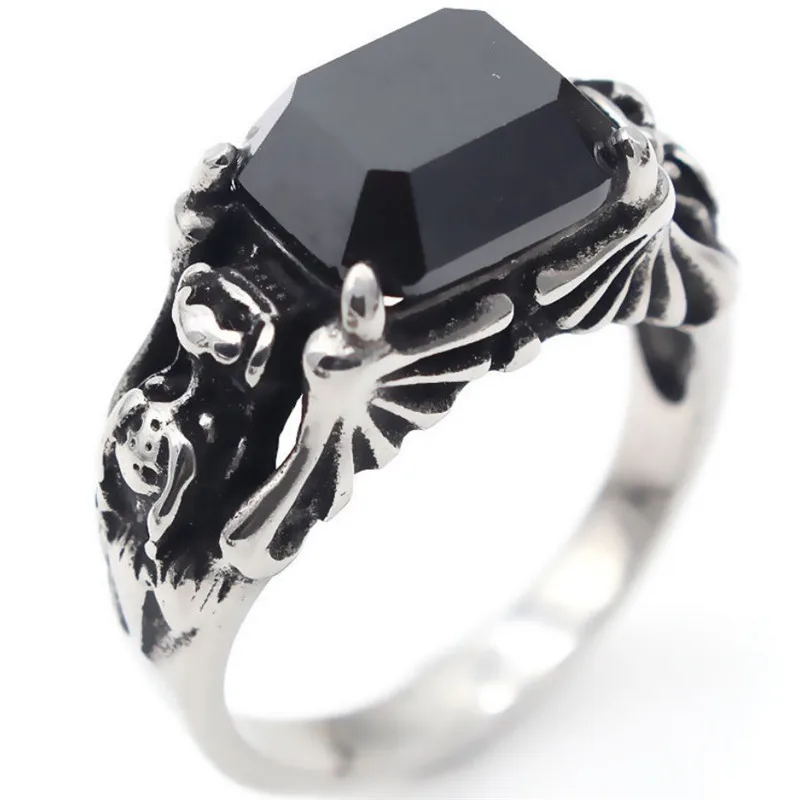 

European and American Creative Punk Wind Stainless Steel Ring Retro Trend Titanium Steel Ring