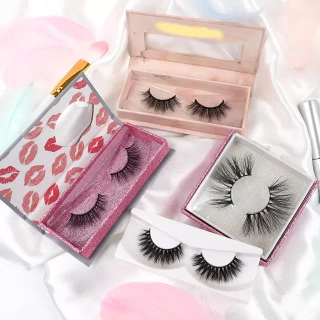 

AG62 Hybrid magnet packaging Factory 25mm 3d mink wholesale vendor eyelashes, Black color