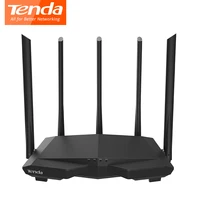 

Tenda AC7 Wifi Router 1200Mbps Dual band 2.4G/5G Wireless Wifi Repeater 1 WAN+3 LAN Ports 5*6 dbi Gain Antenna English firmware