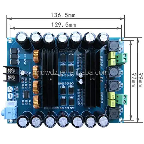 Scheda Amplificatore Bluetooth 5.0 TPA3116 2x100W - Alta Potenza Con Pulsante Regolabile