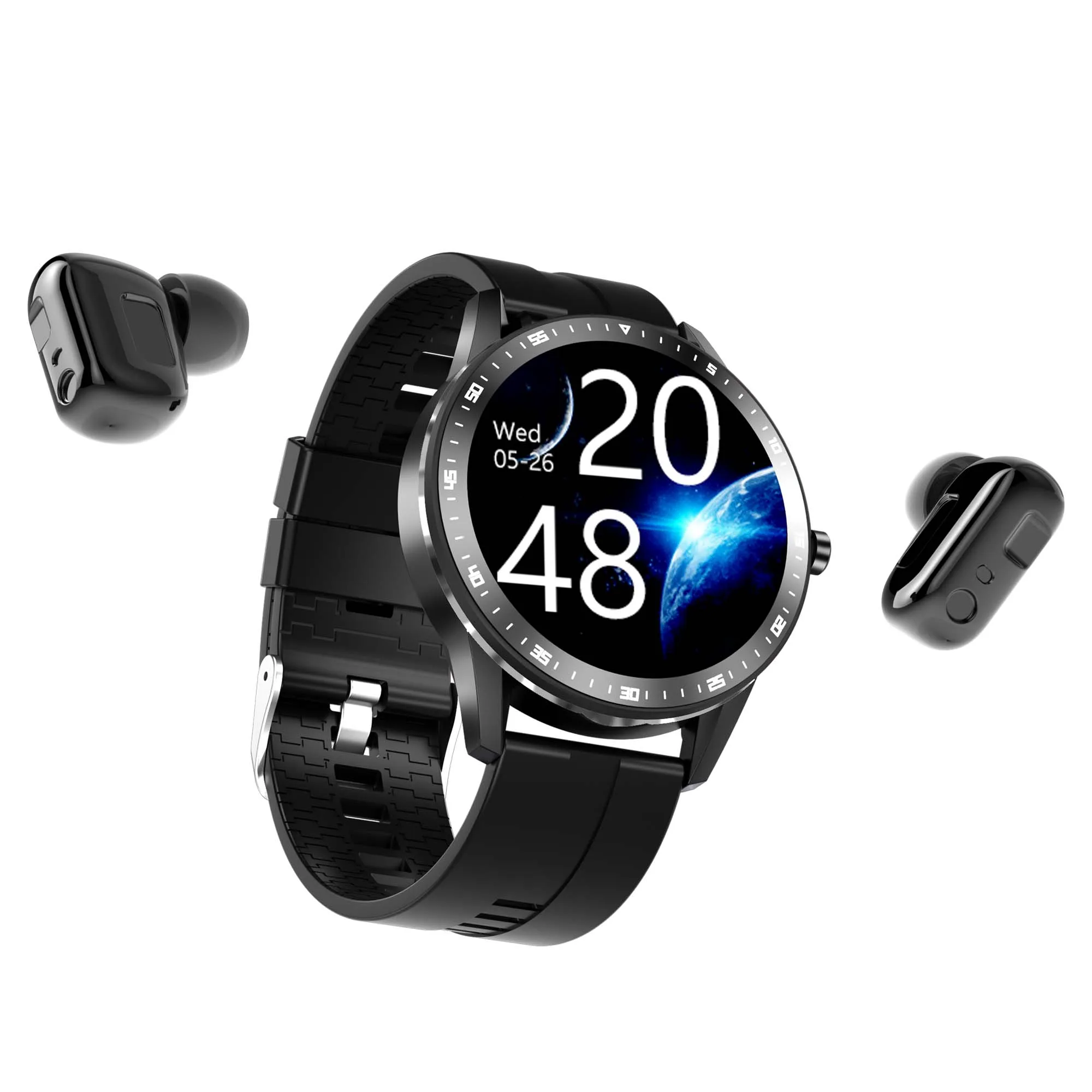 

2021 Multi-function 2 in 1 waterproof reloj smartwatch with cancel noise earbuds earphones Waterproof Sport Blood Pressure Heart