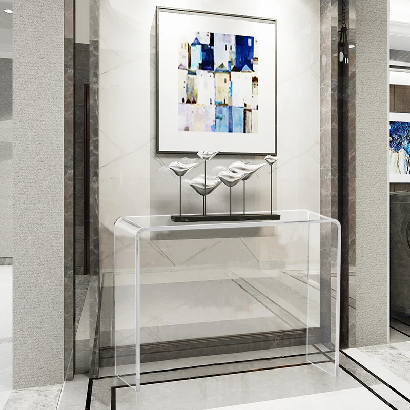 

Home Decor Furnishing Acrylic Luxury Entryway Table Hallway Console Clear
