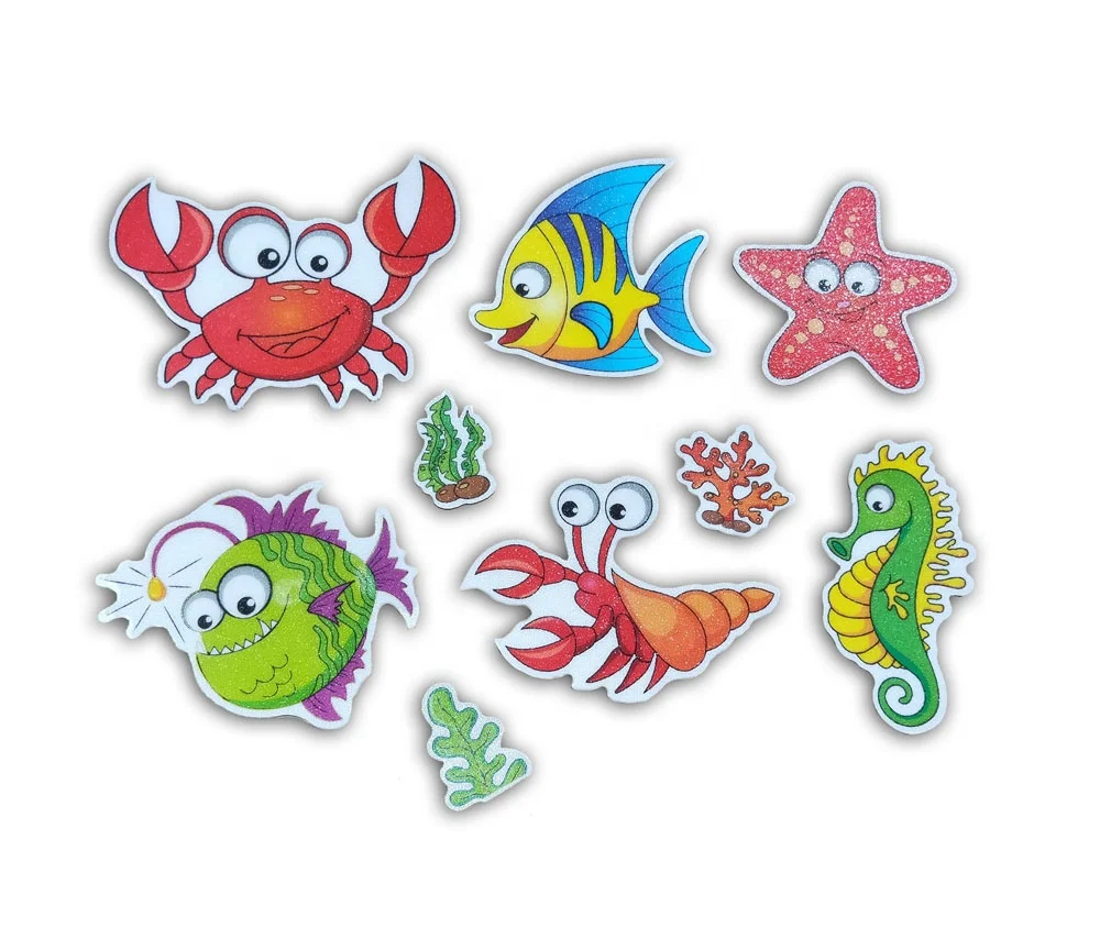 

set of 9 non slip bathtub sticker,adhesive kids anti slip pad decal threads for shower and bath tub, Colorful