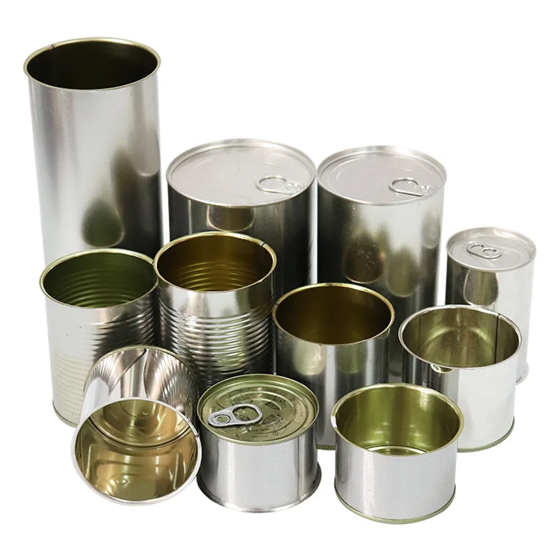 Customized Empty Matcha Metal Tin Can With Lid for Food Packaging Food Grade Self Sealing Tin Cans for Food Canning Packaging