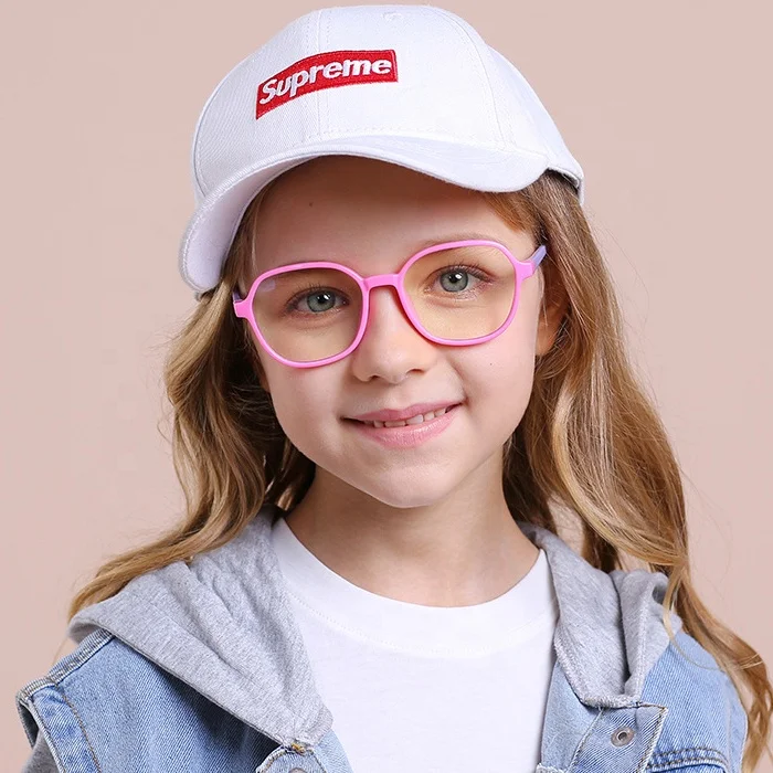

Wholesale New Optical Silicone Frames Custom logo UV400 Children Eyeglasses Blue Light Blocking Computer Glasses for kids, Same as photo