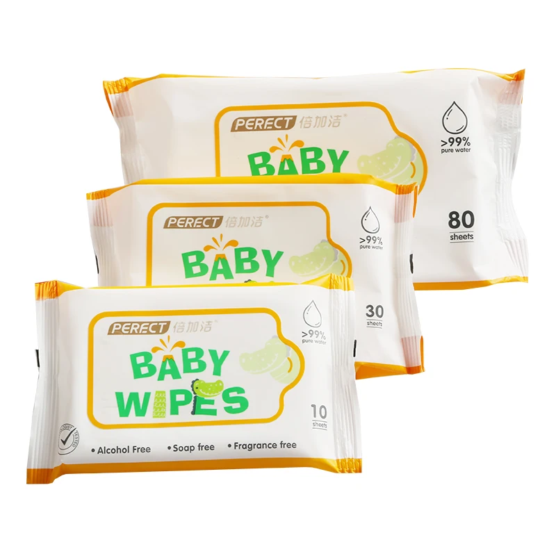 
PERFCT 99% Pure Water Sensitive Sanitizer Wipes Promotional Custom Nonwoven Wholesale Baby Wipes 