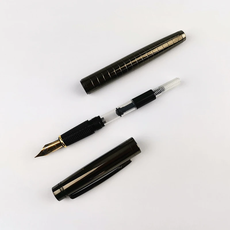豪华金属钢笔与自定义标志书写流畅雕刻钢笔笔尖