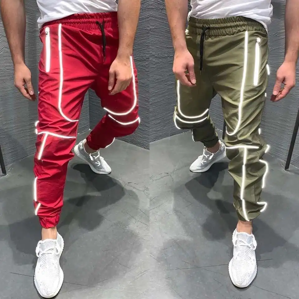 

Autumn Winter 2020 New Sports Night Running Reflective Small Foot Trend Fitness Basketball Pants