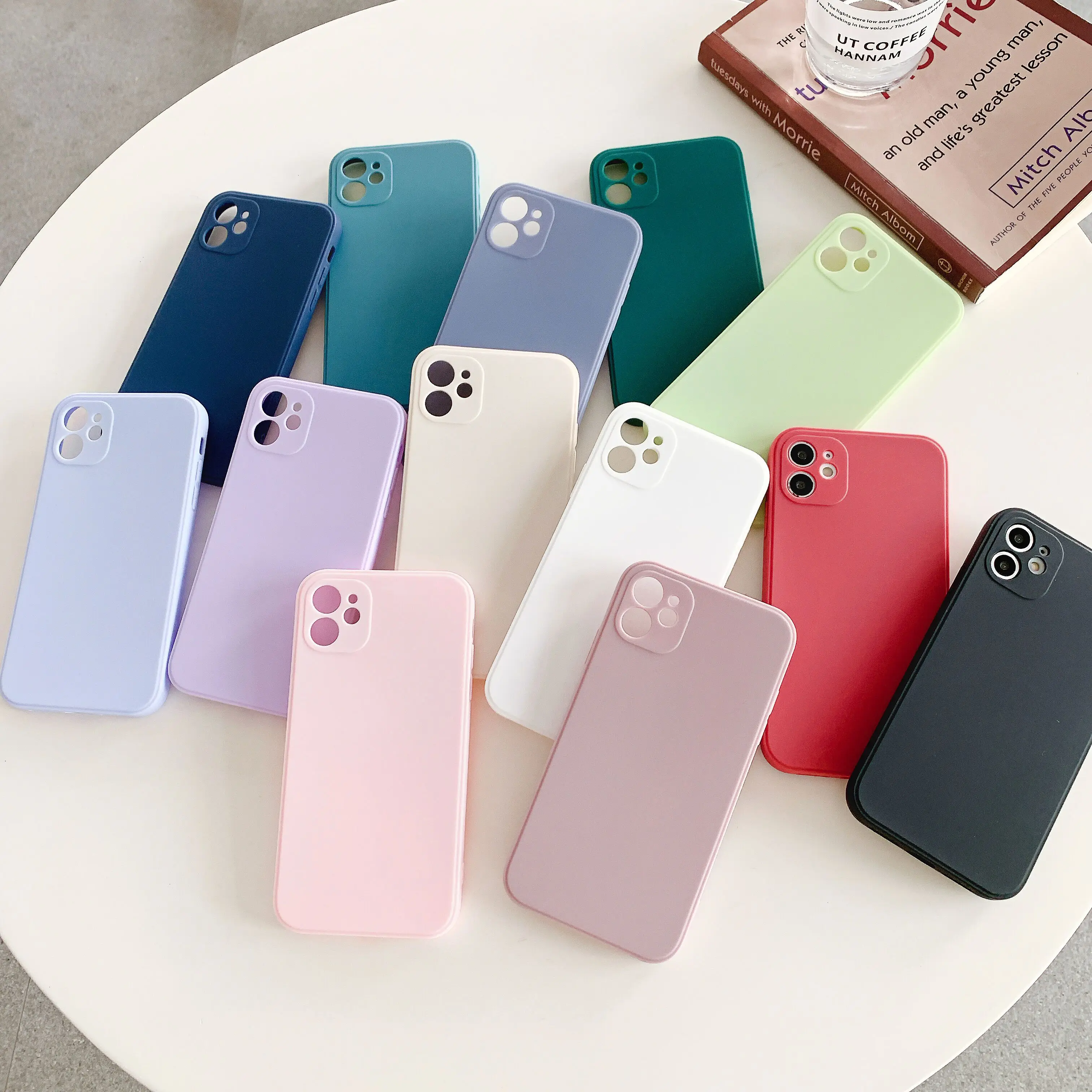 

Luxury Classic Square edge Soft TPU Candy Color Case For iPhone 12 11 Pro XS Max XR SE 2020 Shockproof Cover Phone Case Fundas, Colorful design