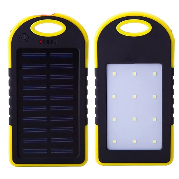 

Wholesale 5000mah Dual-USB Waterproof Solar Power Bank Battery Charger for all electric product