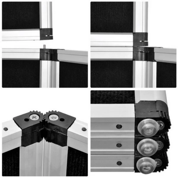 
Black Blue Color Fabric Folding Panel Backdrop Personalized Exhibition Display Stands 