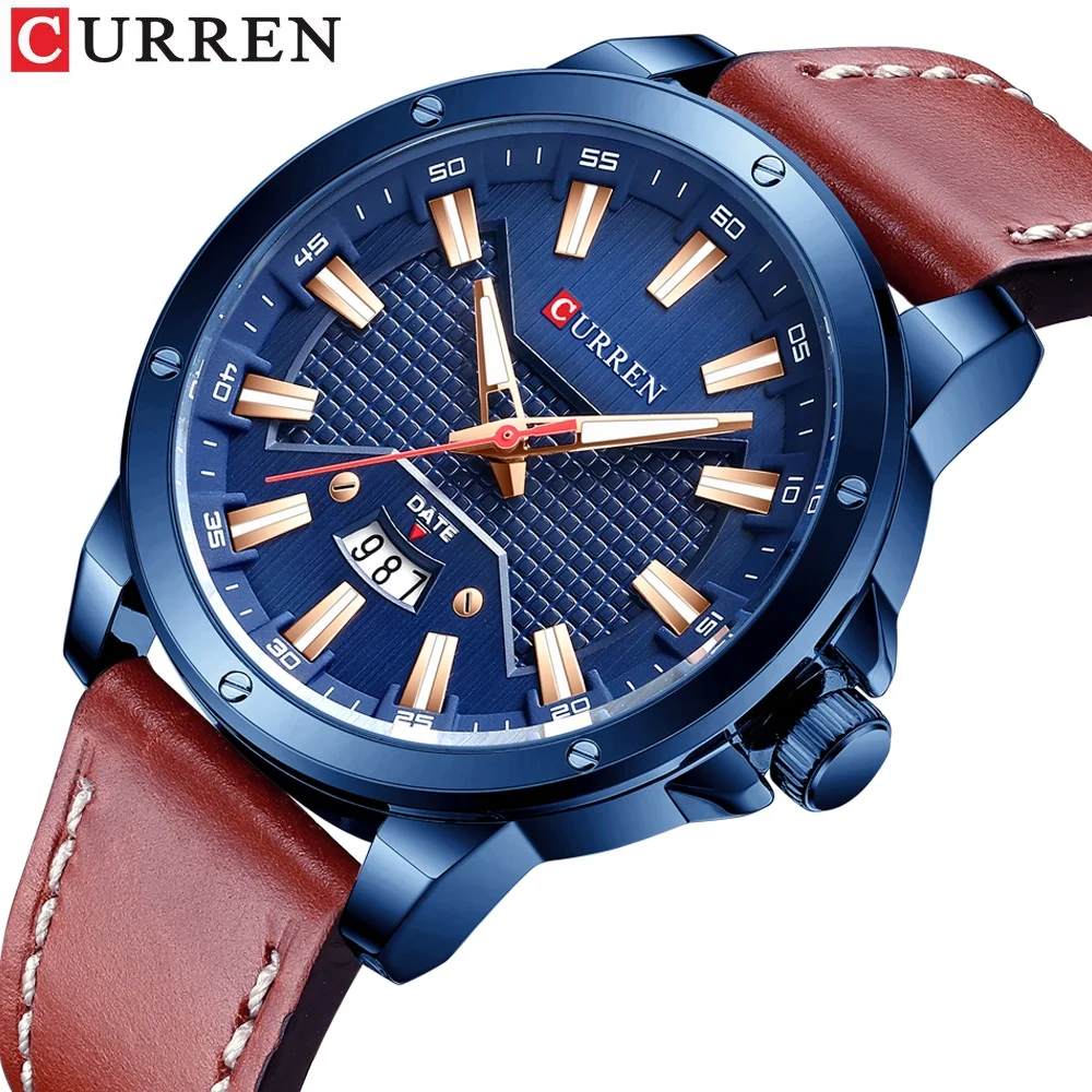 

2020 Curren 8376 Casual Sport Watches for Men Top Brand Luxury Military Leather Wrist Watch Man Clock Fashion Chronograph Watch, According to reality