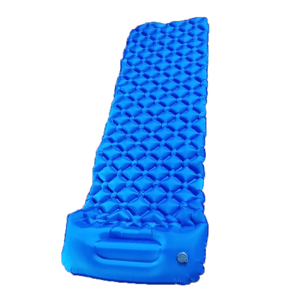 

40D nylon+TPU  486g tpu 5 cm thick hiking inflatable camping mat sleeping pad with pillow, Customized color