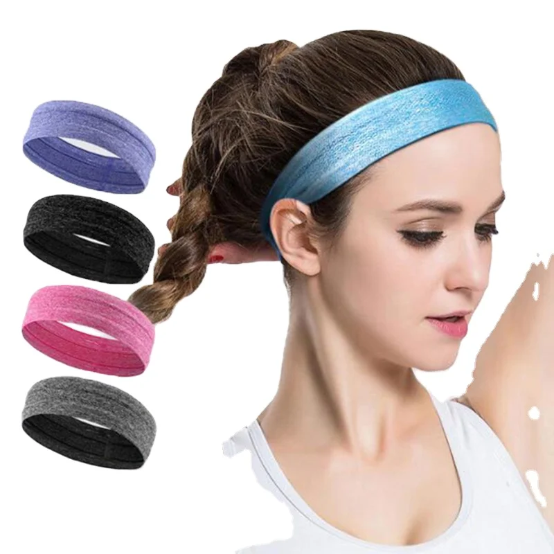 

Women headband yoga sport athletic elastic hair band running travel fitness wicking Non-Slip light weight headband for women men, Customized