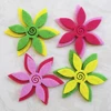 Cheap custom leather patches for clothing 3D Embroidery Patch wool hat flower