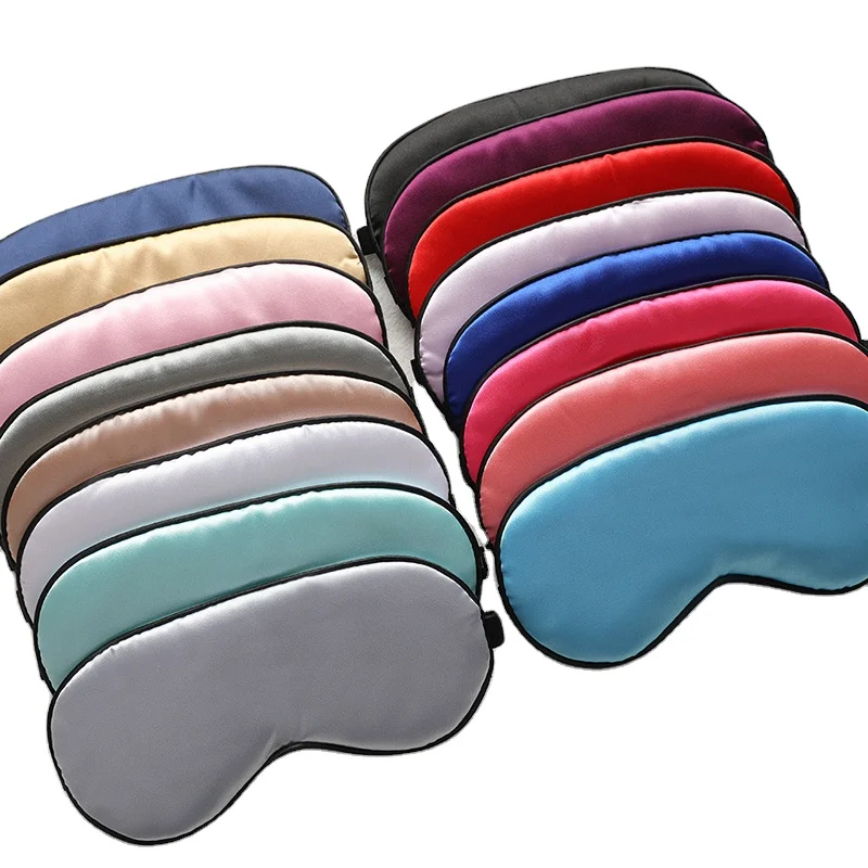 

High Quality Custom Logo Blocks Light Adult Sleep Silk Like Eye Mask