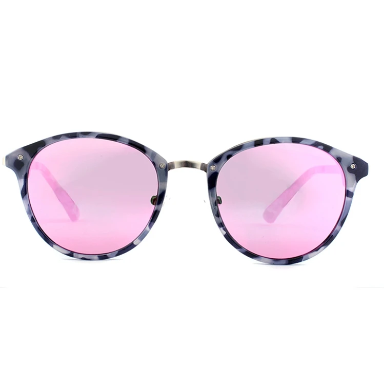 

2021 new fashion UV400 Retro Classic pink miorr Lens Sunglasses Fashionable Women Sun Glasses
