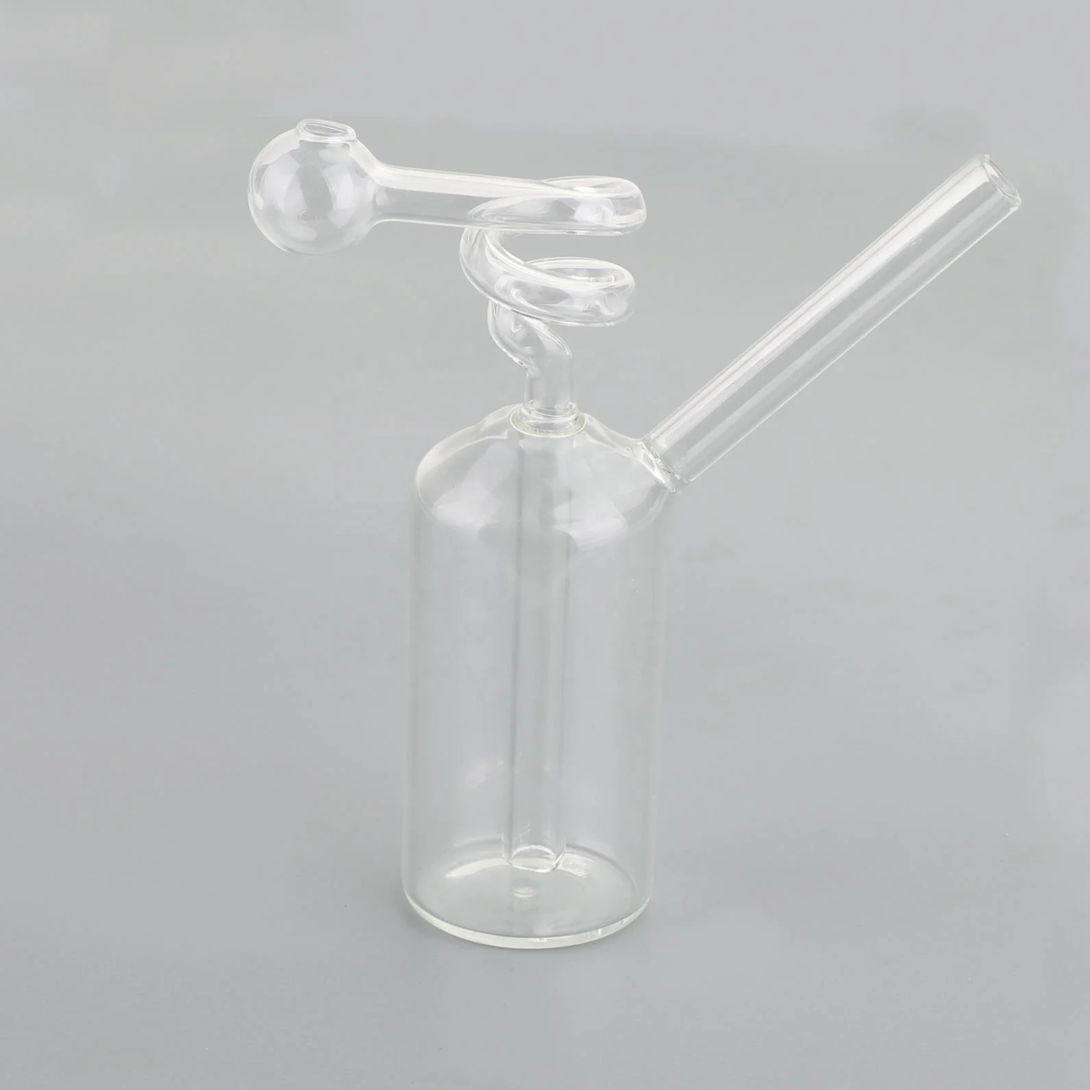 

12Cm Water Smoking Pipe Shisha Tobacco Smoke Bowl Bottle Glass Hookah, Clear