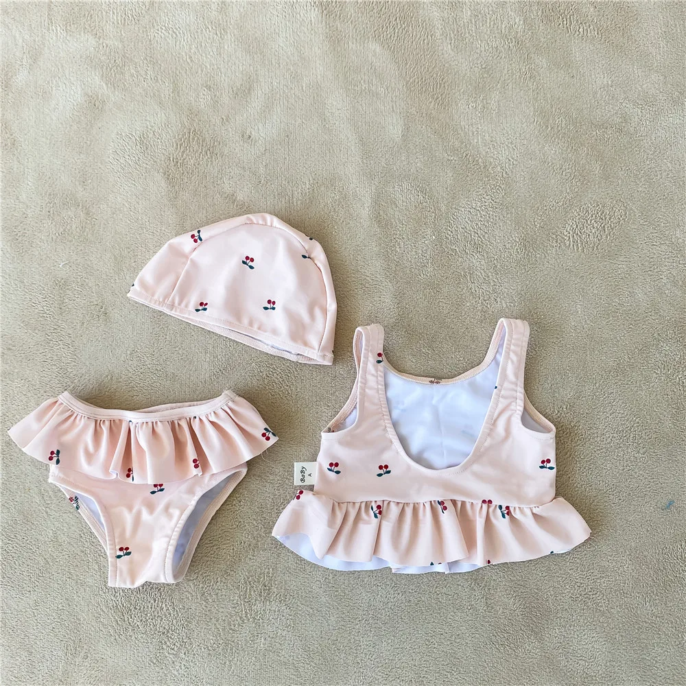 

Fast Dispatch Baby Swimsuit Bikini Girl Bathing Suit Child Swim 3 Pcs Kid Girl Toddler Swimwear, Customized color