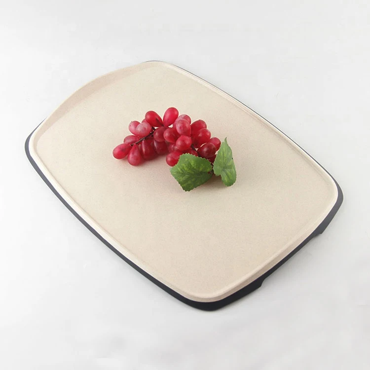 

Food Grade Dishwasher Safe Plastic Wheat Straw Non Slip Handle Cutting Board, Customized color