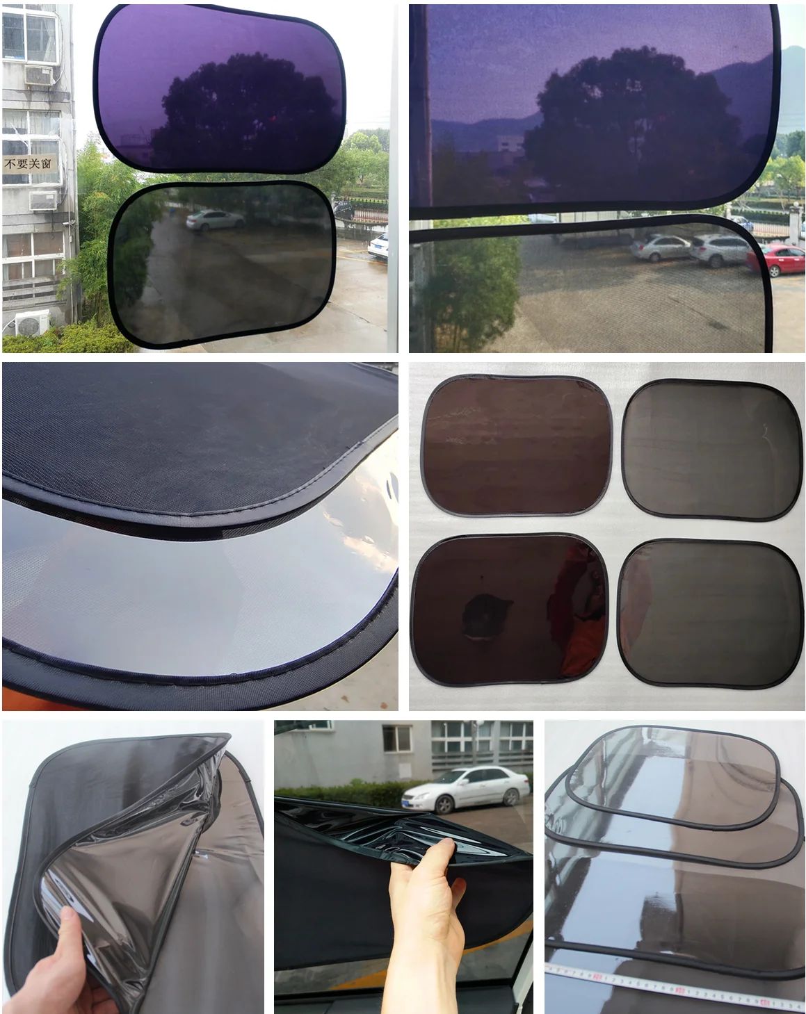 Car Window Shade Cling Sunshade For Side And Rear Windows Sun Glare And
