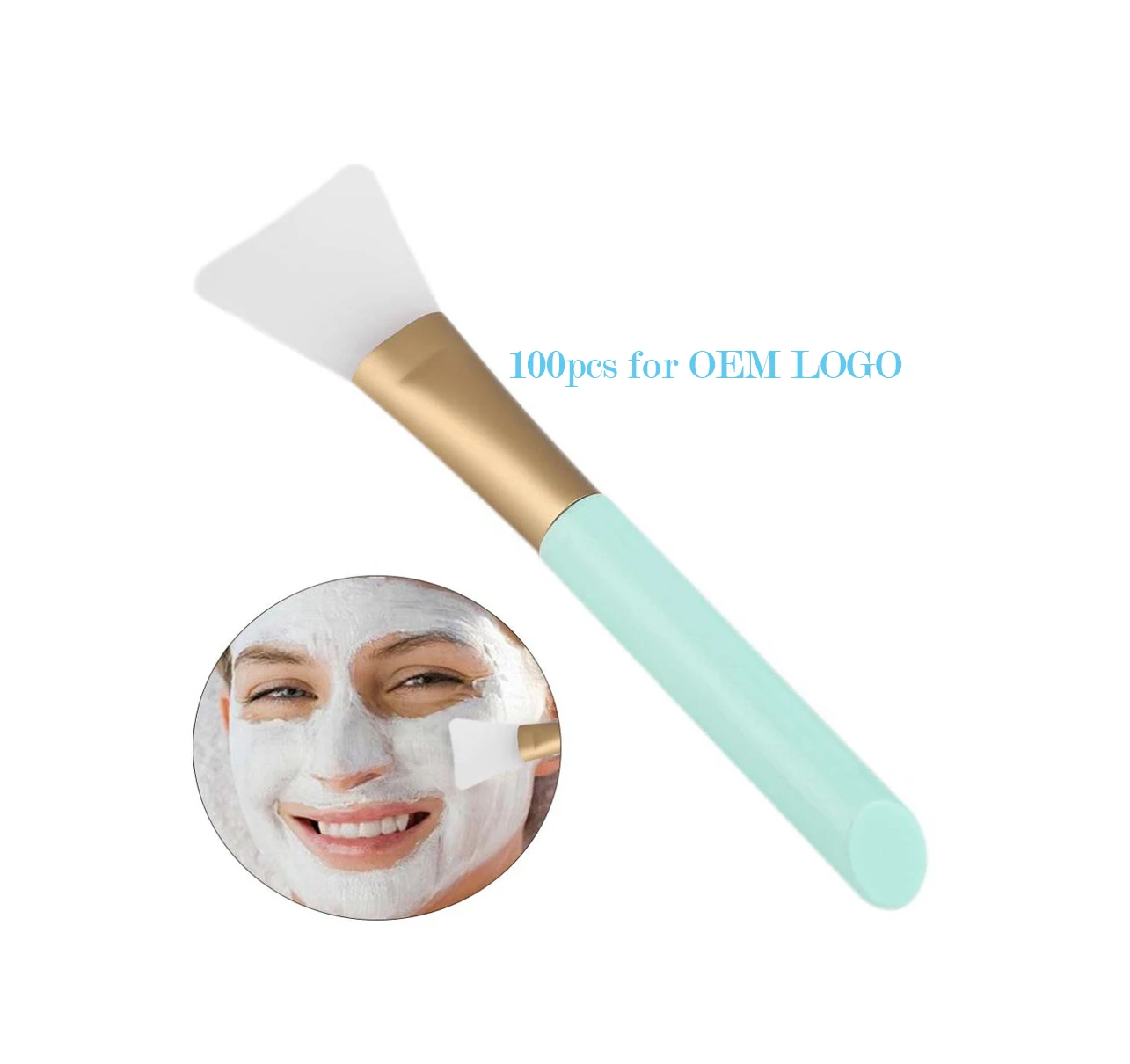 

HEYAMO Maquillaje Custom Facemask Cepillo Skin Cleaning Silicone Mask Brush Products For Amazon Trending Spatula Cosmetic Spoon, Black, white, blue, yellow, pink