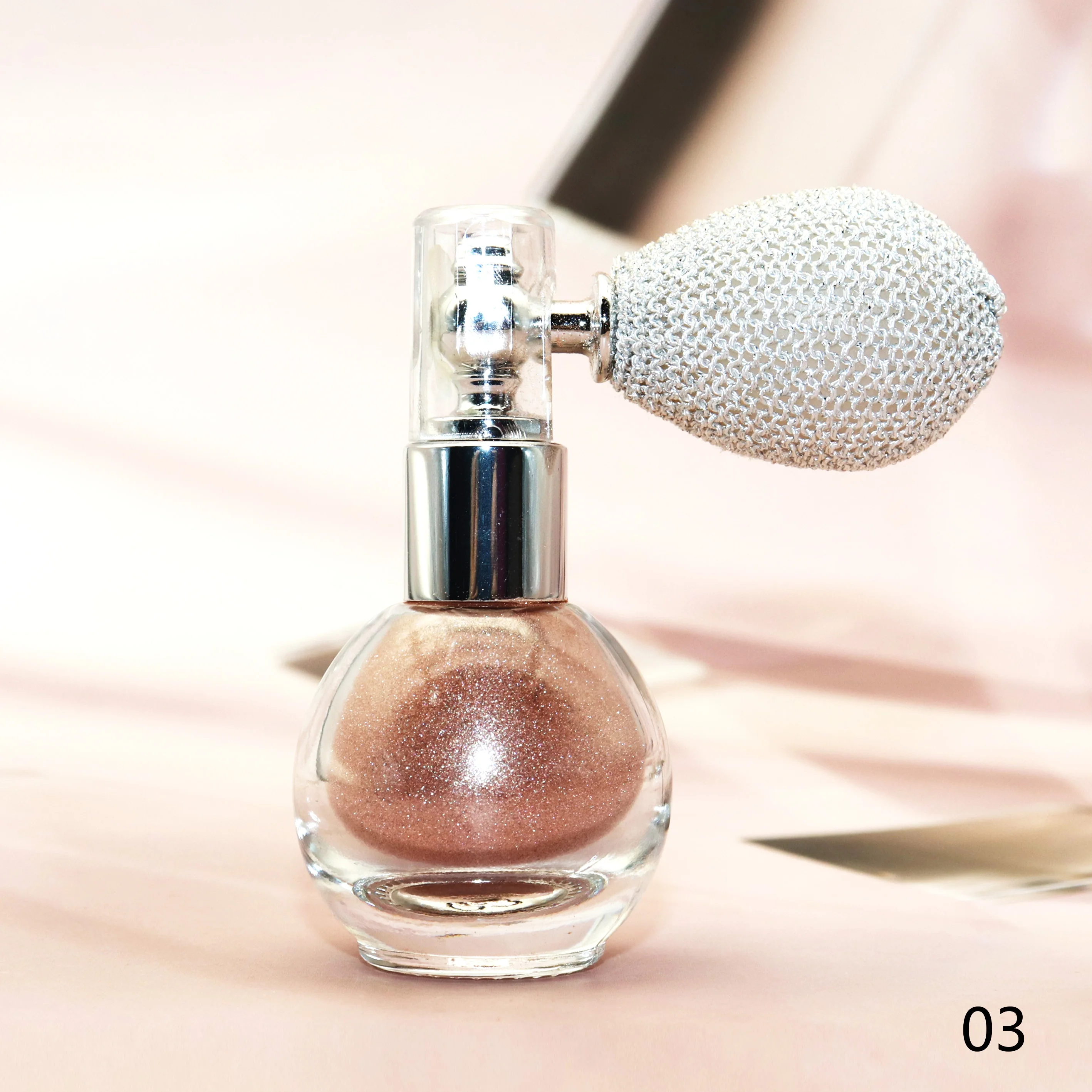 

Private label body highlighter shimmer powder spray body highlighter powder, 4 colors