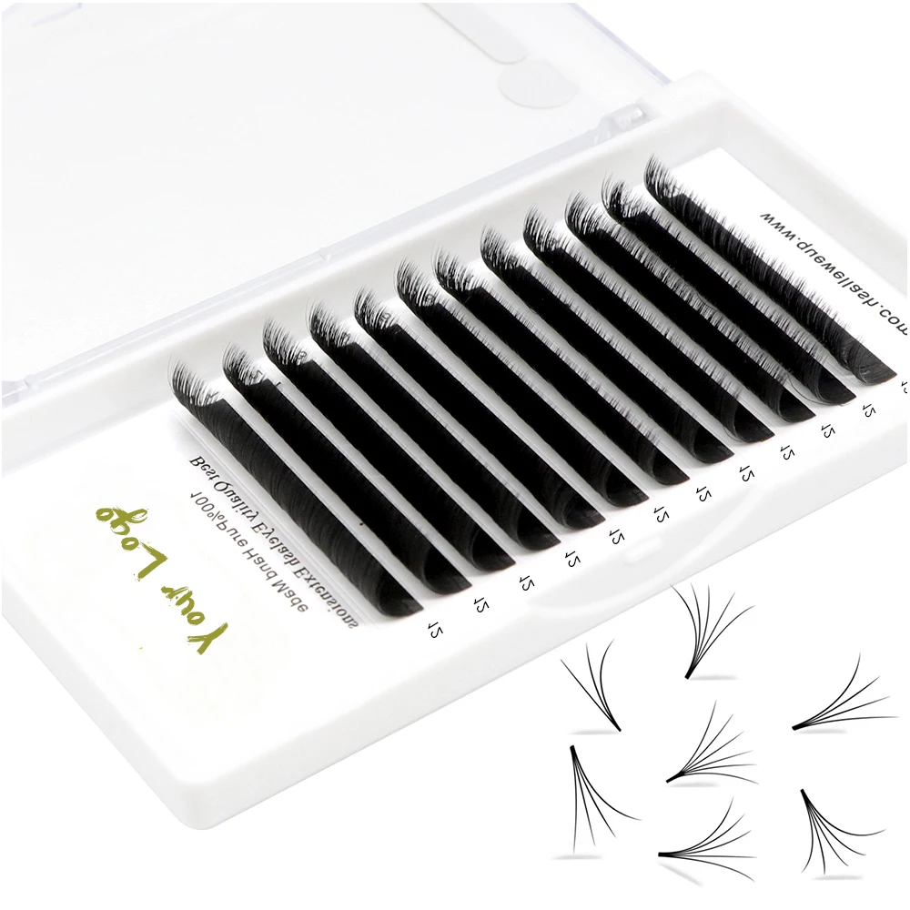 

0.05mm dark and matte black mega volume lashes 1 Second blooming Fan lashes Rapid Volume Easy fan lashes, Natural black