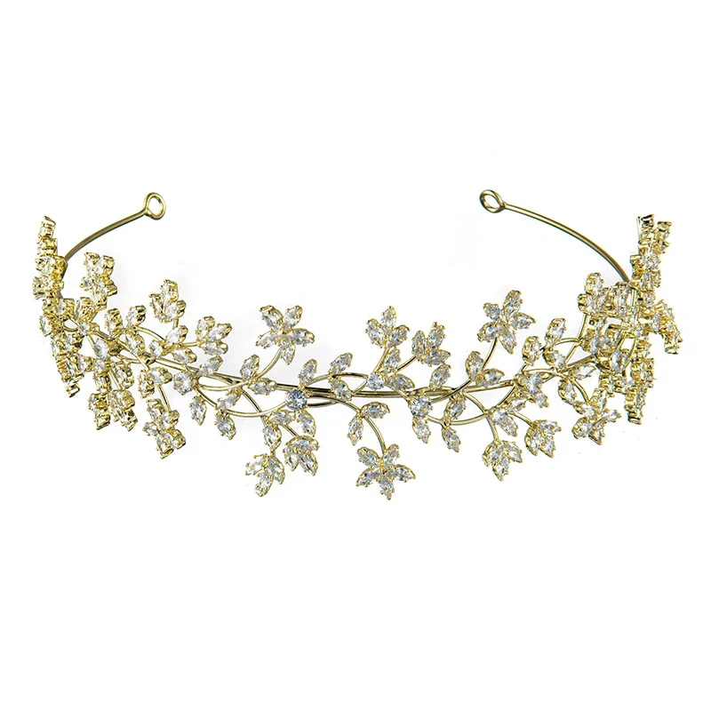 

New Arrival Elegant Wedding Party custom headbands for Women Girls Treasure Crystal Handmade Crystal Hairbands Hair Accessories, Silver,gold